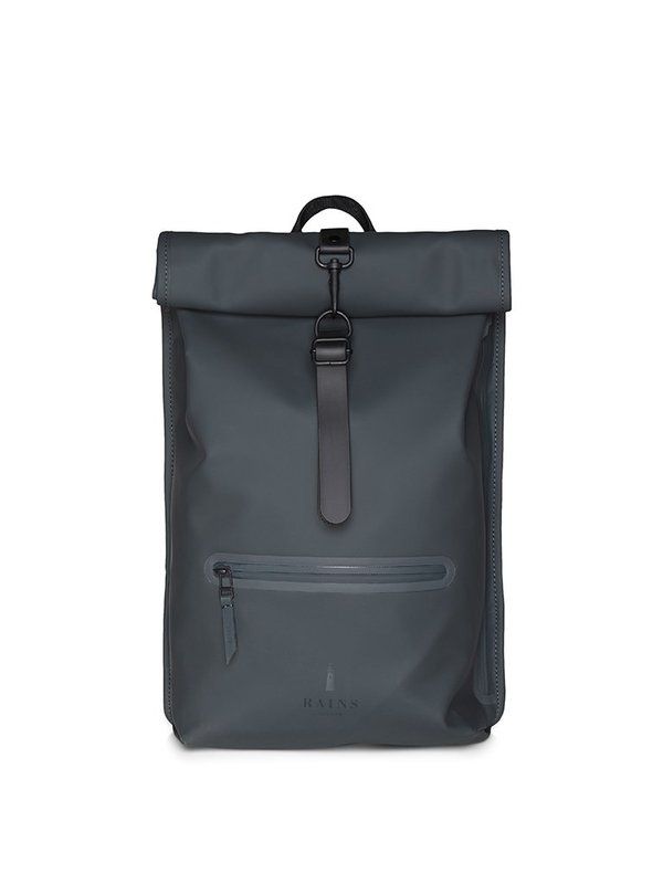 rains slate backpack Rains Rolltop Rucksack bag - Slate