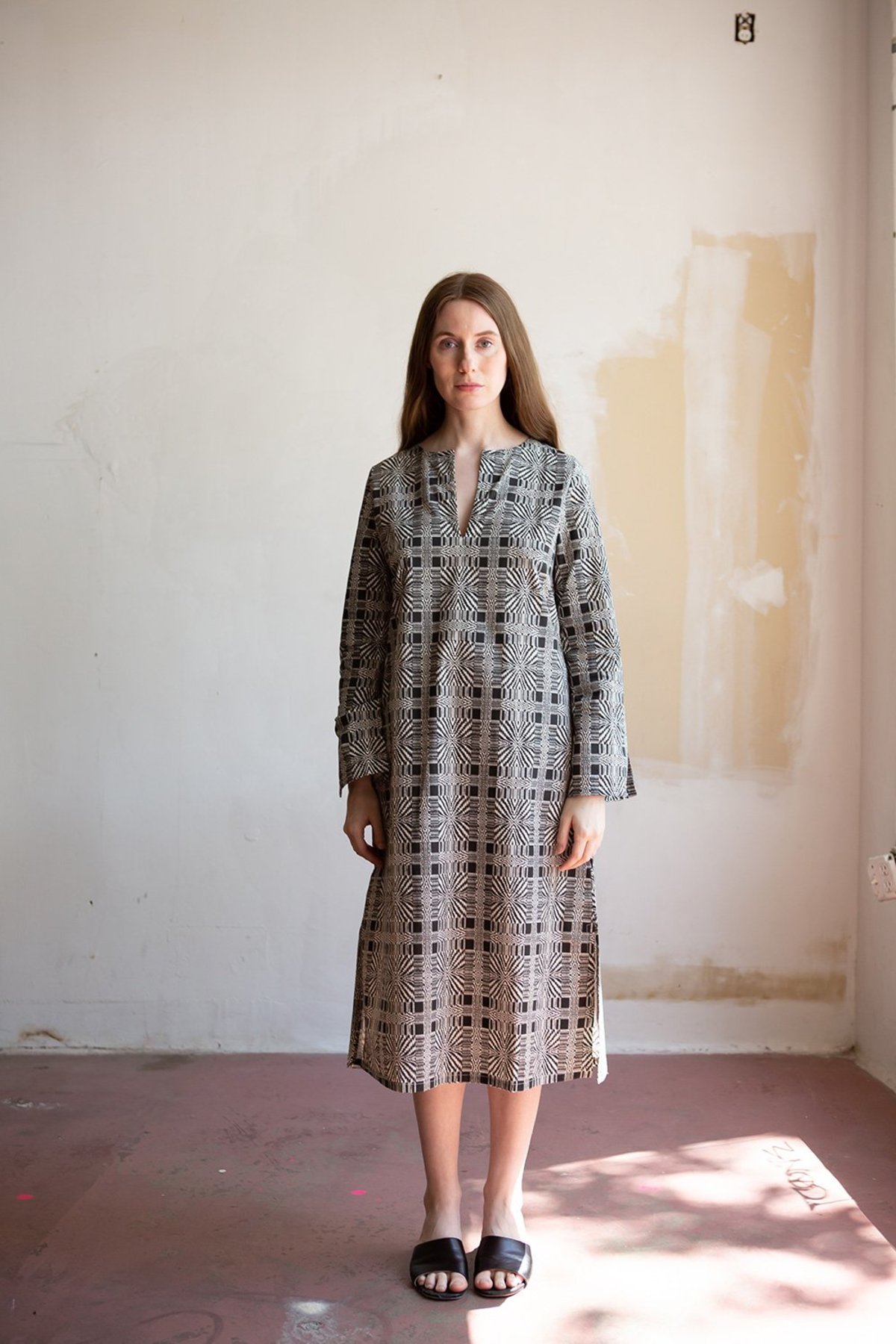 Erica Tanov Edgar Allan Poe Nava Dress - Natural/Black - Image 2 of 8