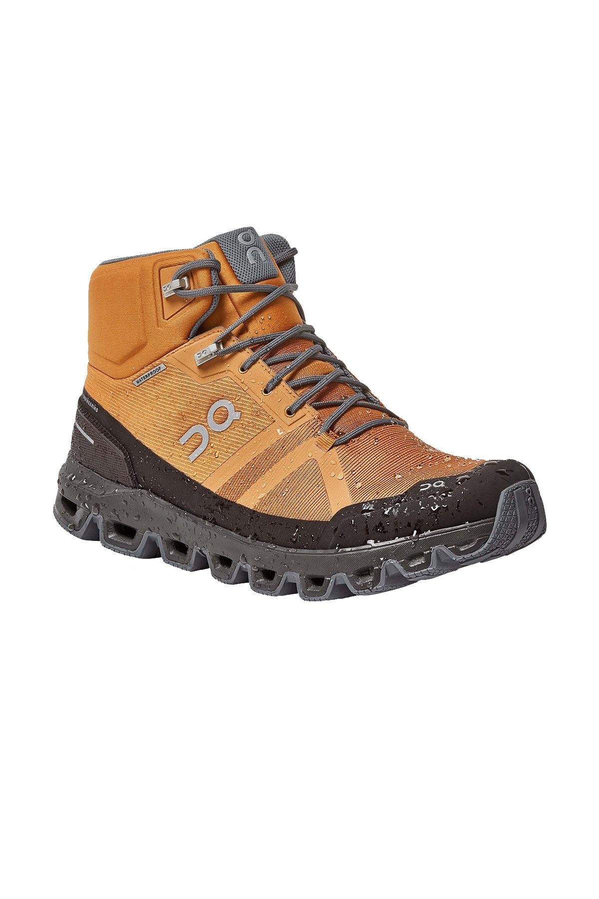 ON Running Mens Cloudrock Waterproof - Pec/Brown | Garmentory display picture 2