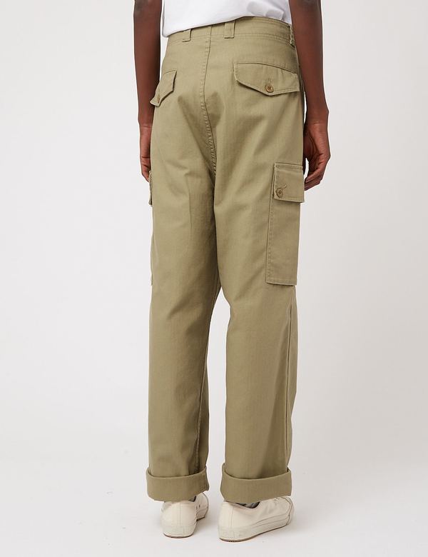 Nigel Cabourn Dutch Pant Herringbone - US Green | Garmentory