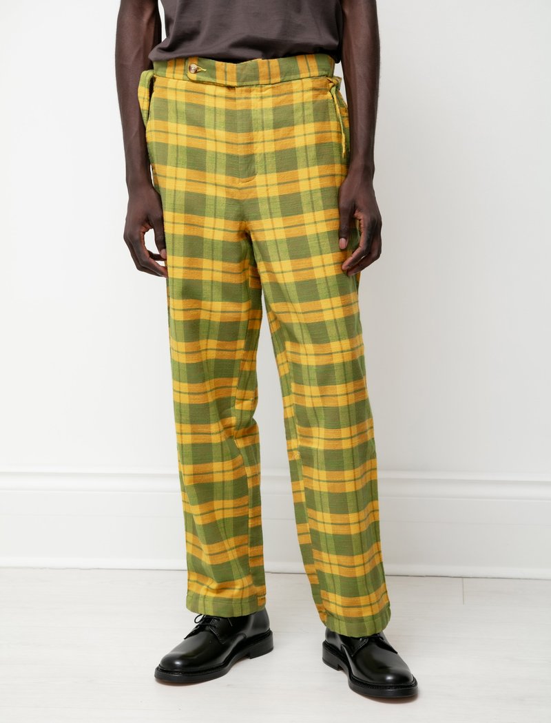 BODE Daytime Plaid Trousers - Yellow/Green