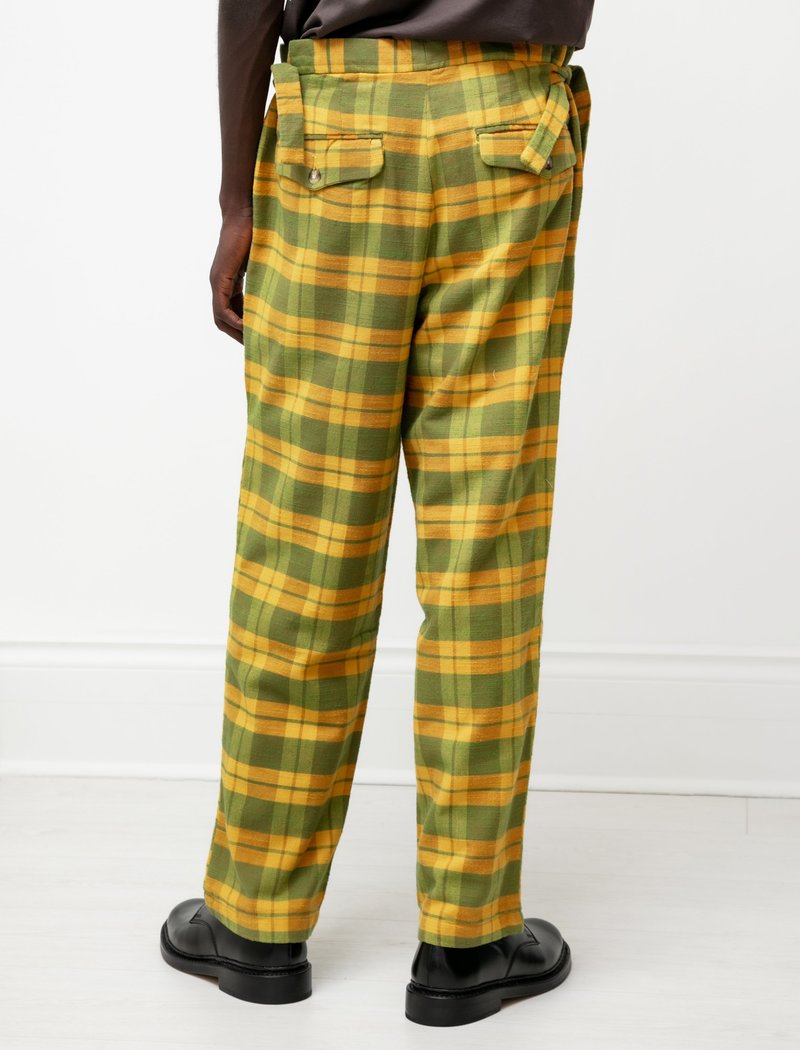 BODE Daytime Plaid Trousers - Yellow/Green