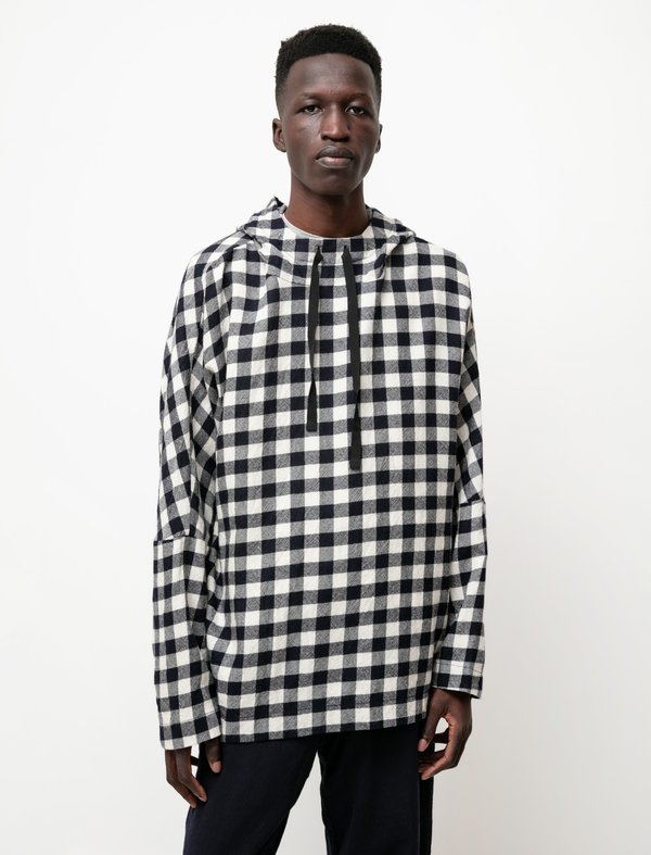 Casey Casey Mens Higa Hood Top - Check