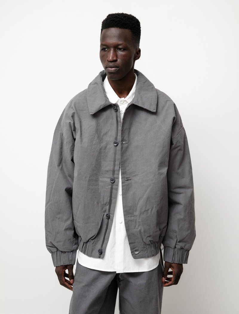 MAN-TLE R8S3 Shirt Jacket Dawn Grey 美品 MAN-TLE Mens R11 Down 3 jacket - Stone Wax | Garmentory