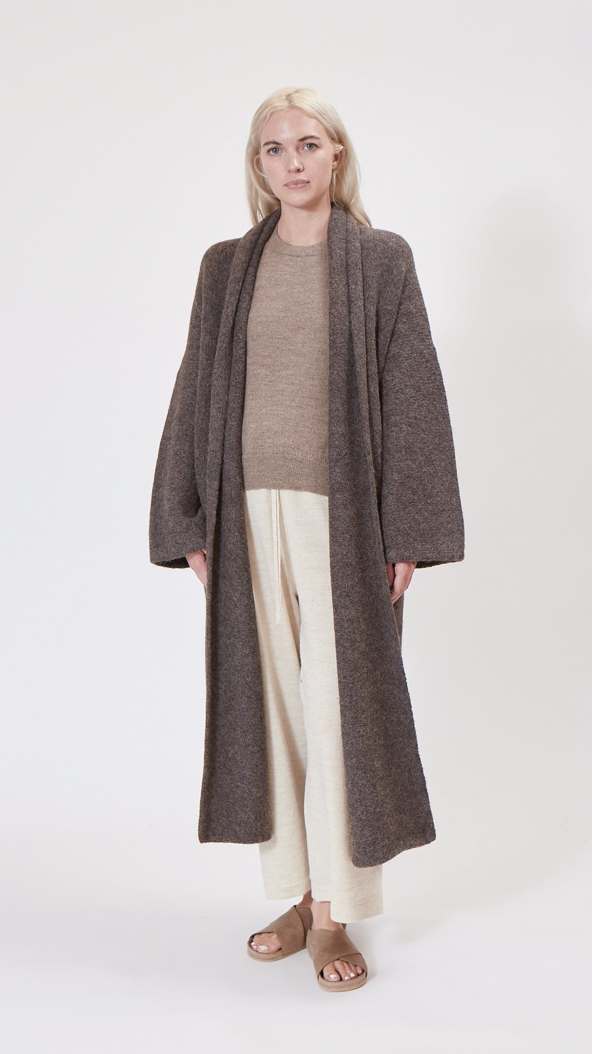 Lauren Manoogian Long Shawl Cardigan - Blackened | Garmentory