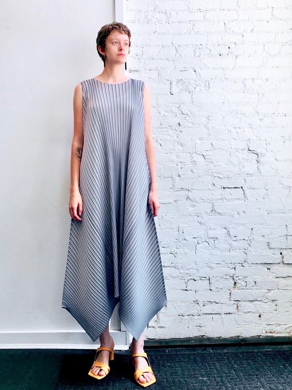 Pleats Please Alt Sunlight Dress - Gray | Garmentory