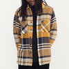 Wax London Whiting Overshirt - Navy/Yellow Plaid - Thumbnail 1