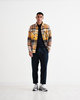 Wax London Whiting Overshirt - Navy/Yellow Plaid - Thumbnail 4