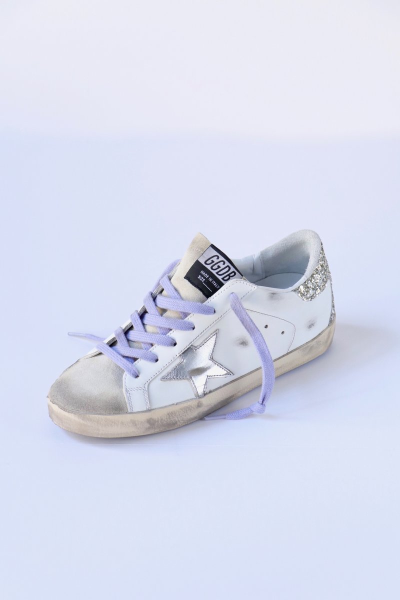 Golden Goose Super Star Sneakers - Silver Glitter Heel