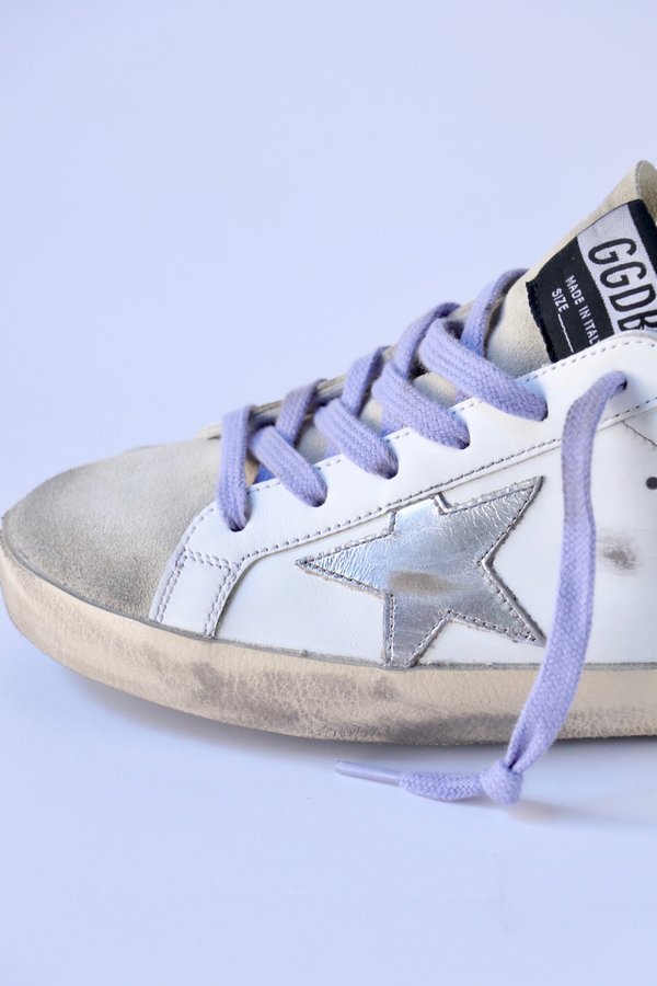 Golden Goose Super Star Sneakers - Silver Glitter Heel