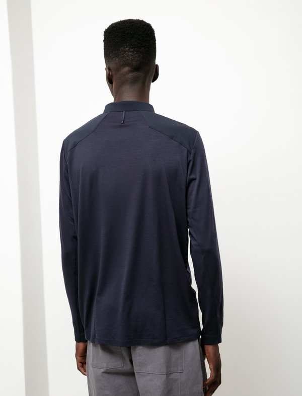 Veilance Mens Frame LS Polo - Deep Navy | Garmentory