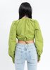 Danielle Guizio Ruched Tunnel Scoop Top - Green - Thumbnail 4