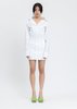Danielle Guizio Oversized Shirting Corset Dress - White - Thumbnail 1