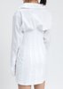 Danielle Guizio Oversized Shirting Corset Dress - White - Thumbnail 3