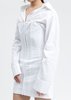 Danielle Guizio Oversized Shirting Corset Dress - White - Thumbnail 2