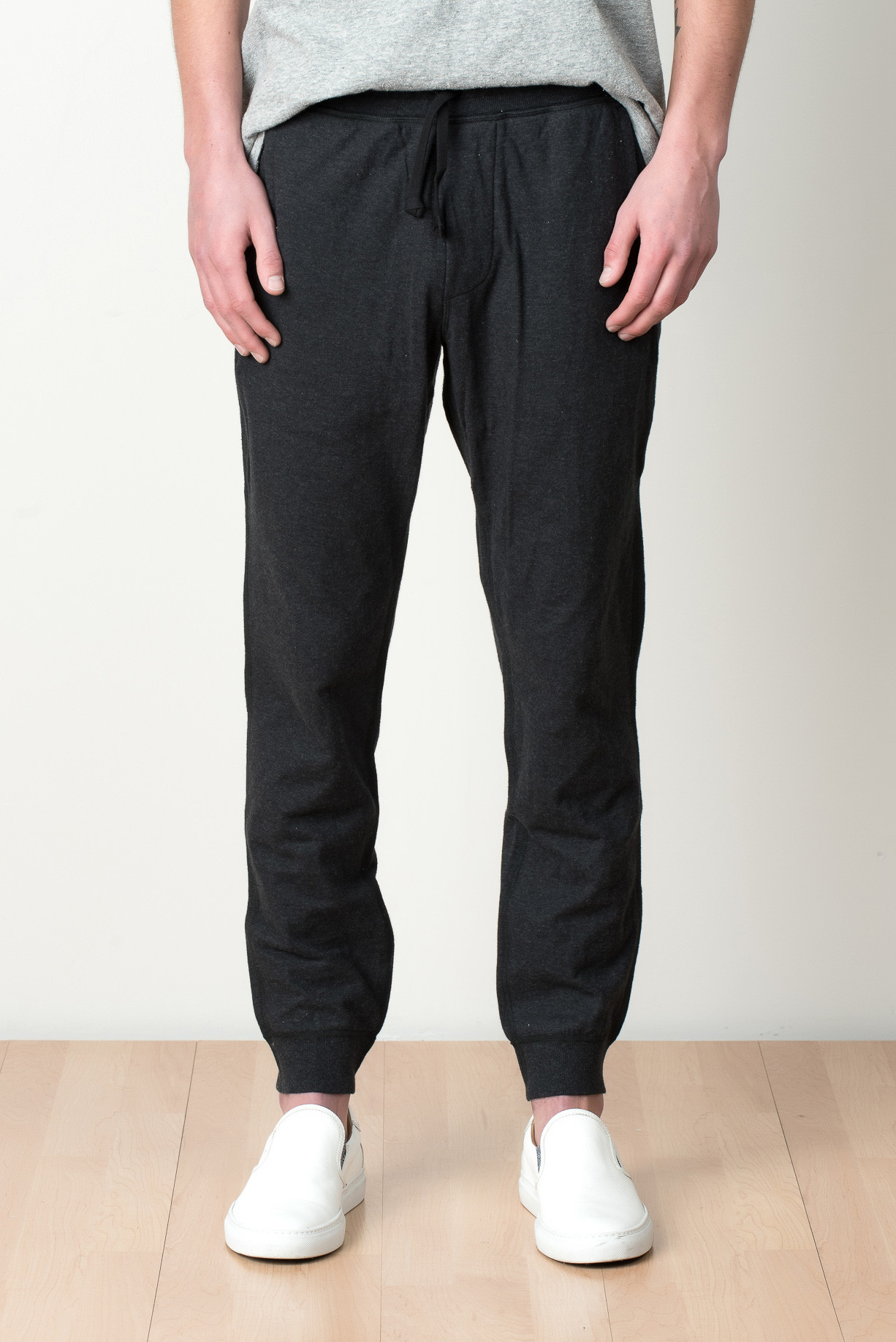 Wings + Horns Double Knit Lounge Pant In Charcoal Garmentory