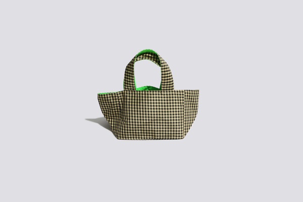 Coming of Age Gingham Reversible Mini Tote - Green Coming of Age Gingham Reversible Mini Tote - Green