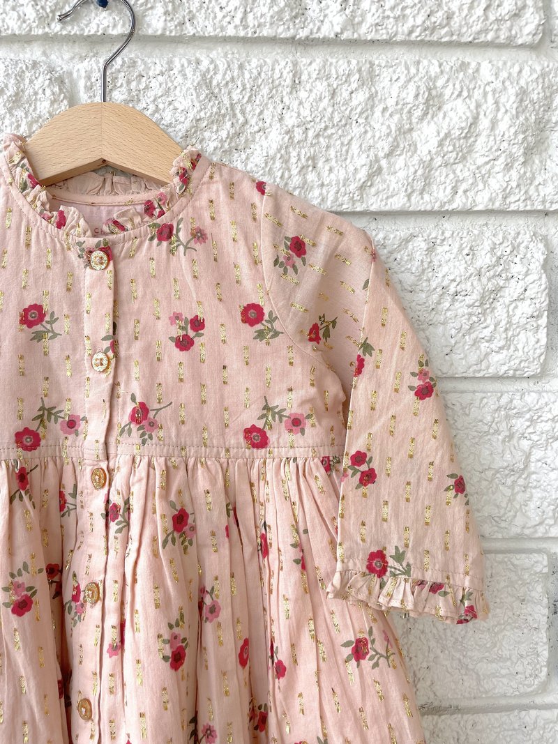 pink chicken autumn dress Kids Pink Chicken Autumn Dress - Lurex Wallpaper Floral