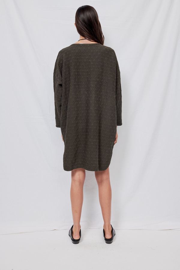 dark grey tunic dress Bring On The Lattes Babydoll Tunic Dress In Dark Grey