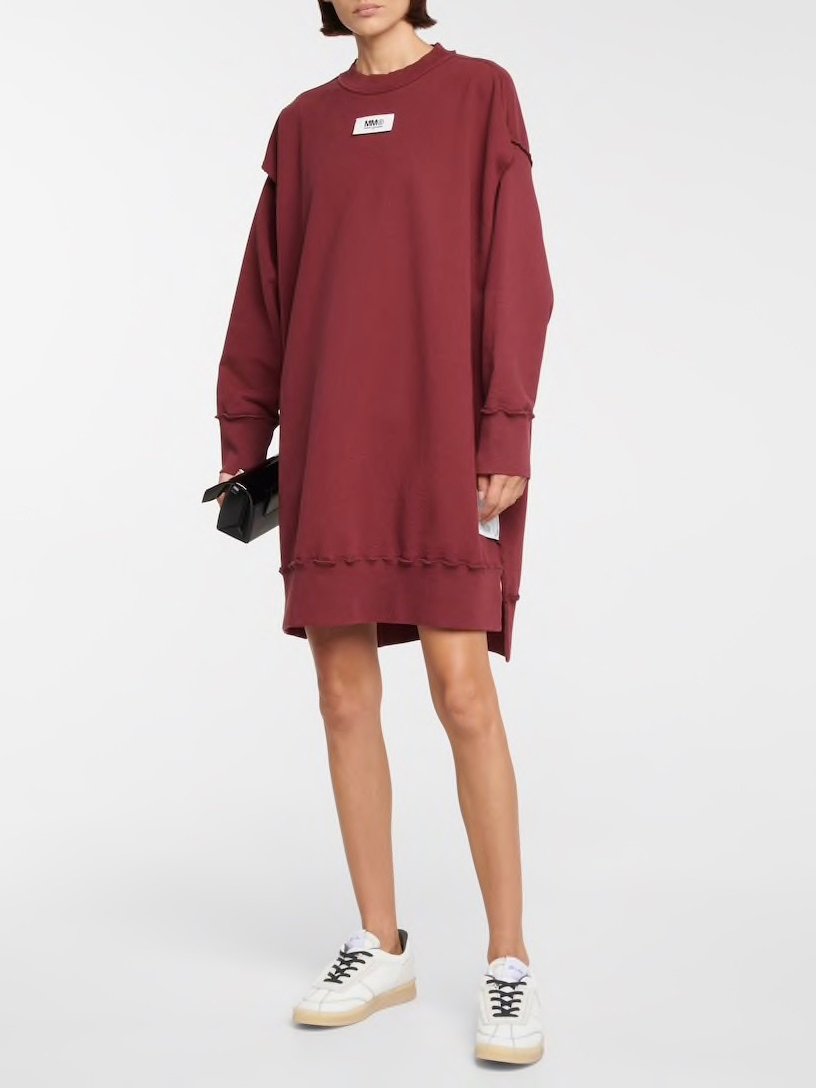 【関税＆送料込み】Mm6 Maison Margiela Shiny Burgundy Wide MM6 Maison Margiela faux-leather Jacket | Red | FARFETCH