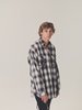 TAKAHIROMIYASHITA The Soloist. Flannel Side Back Zip Not Work Shirt - Black Ombre Plaid - Thumbnail 3