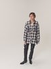 TAKAHIROMIYASHITA The Soloist. Flannel Side Back Zip Not Work Shirt - Black Ombre Plaid - Thumbnail 4