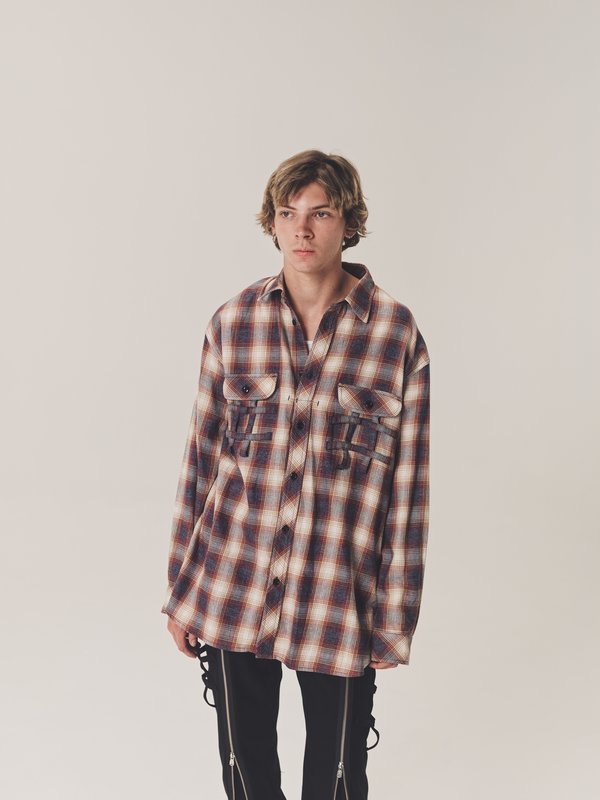 Soloist side back zip shirt size44 超美品 zip back side Soloist