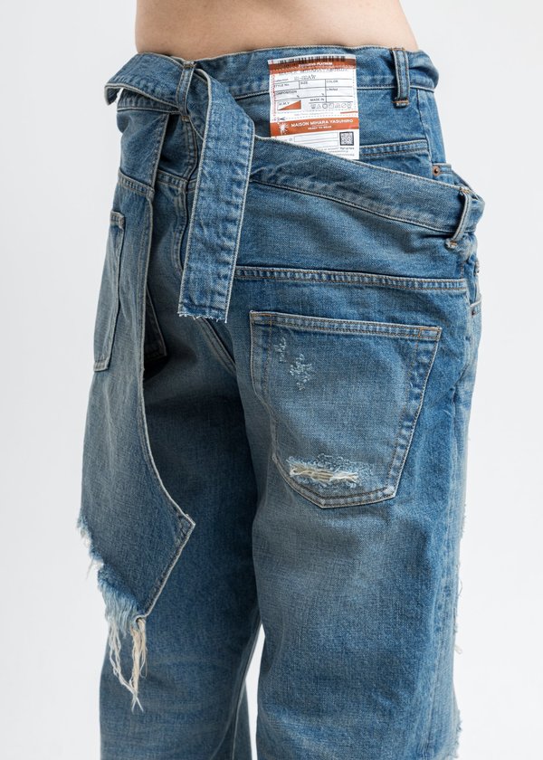 Mihara Yasuhiro Broken Layered Denim Pants - Indigo | Garmentory