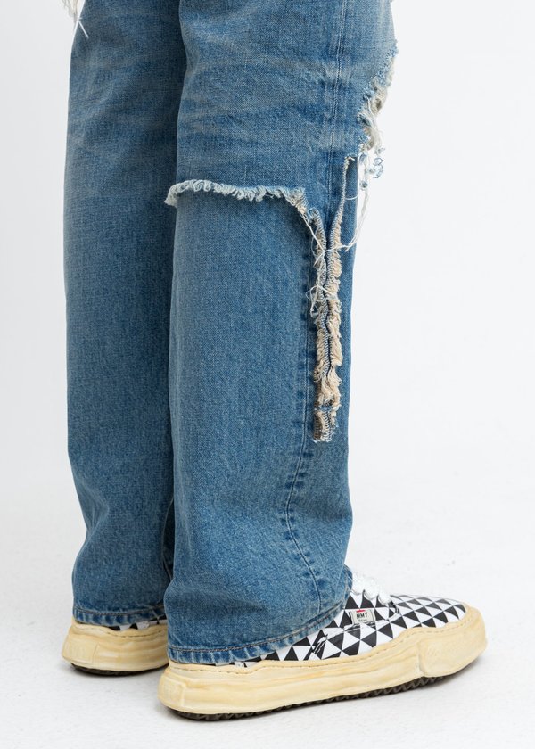 Mihara Yasuhiro Broken Layered Denim Pants - Indigo | Garmentory