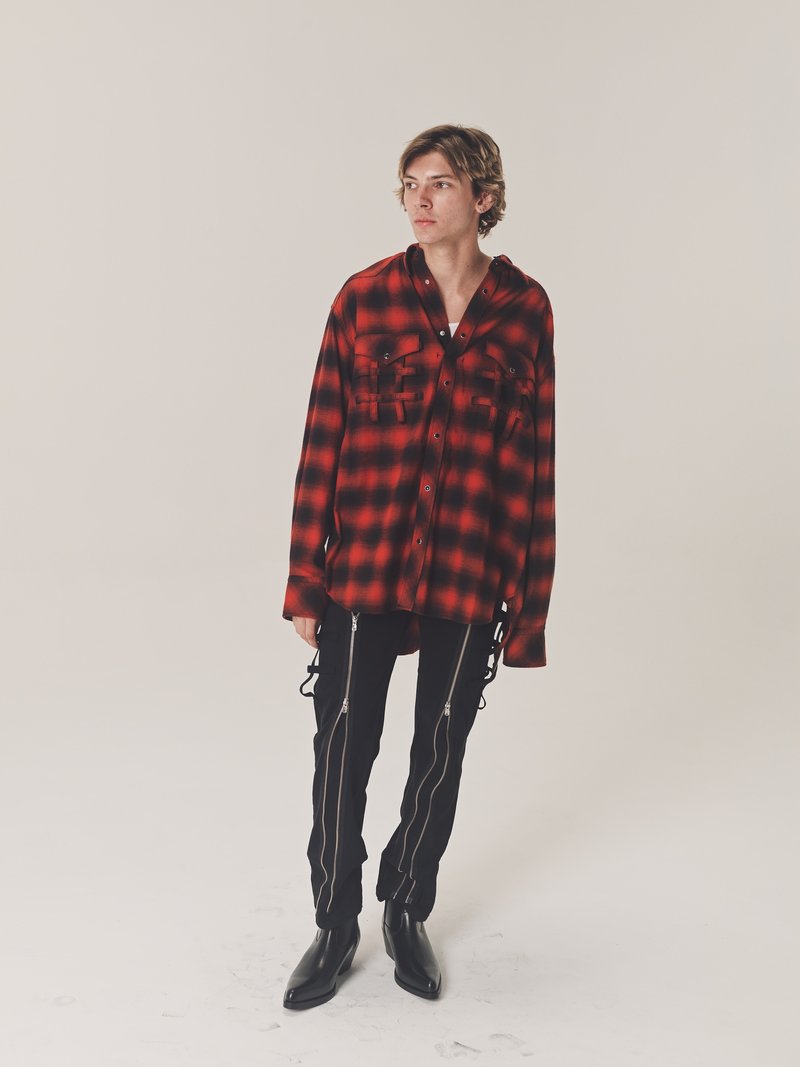 TAKAHIROMIYASHITA The Soloist. Bondage Pocket Front Zipper Upcycled Vintage Denim