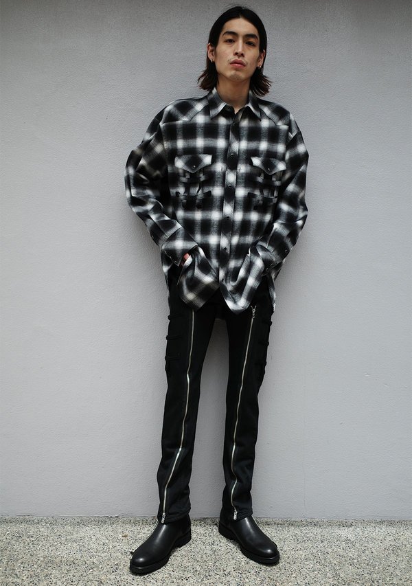 TAKAHIROMIYASHITA The Soloist. Bondage Pocket Front Zipper Upcycled Vintage Denim