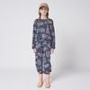 Kids Bobo Choses Scratch Print Fleece Jumpsuit - Navy Blue - Thumbnail 5