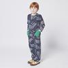 Kids Bobo Choses Scratch Print Fleece Jumpsuit - Navy Blue - Thumbnail 6