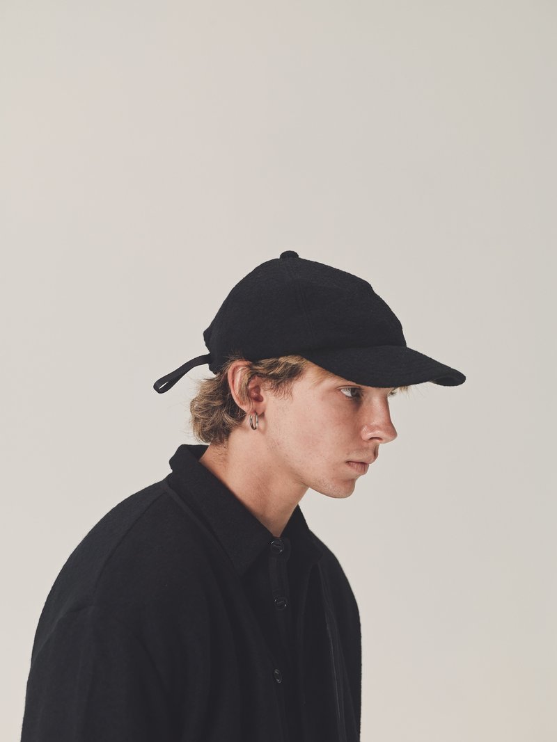 帽子 HLT Boucle Knit Cap MAN-TLE R11 C3 Deep Boucle Knit Cap - black | Garmentory
