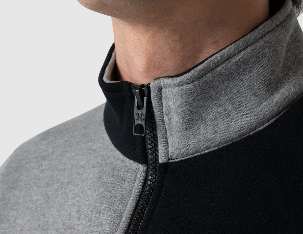 HUF Separator Quarter Zip Fleece / Black | Garmentory