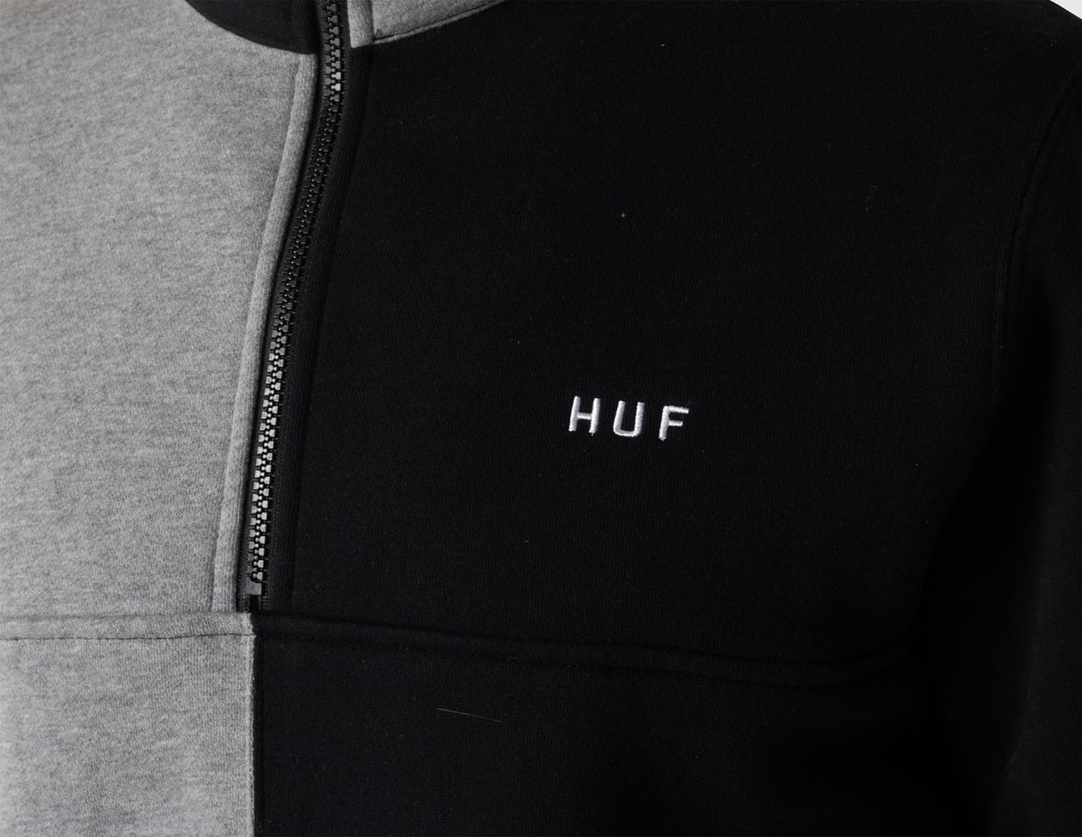 HUF Separator Quarter Zip Fleece / Black | Garmentory