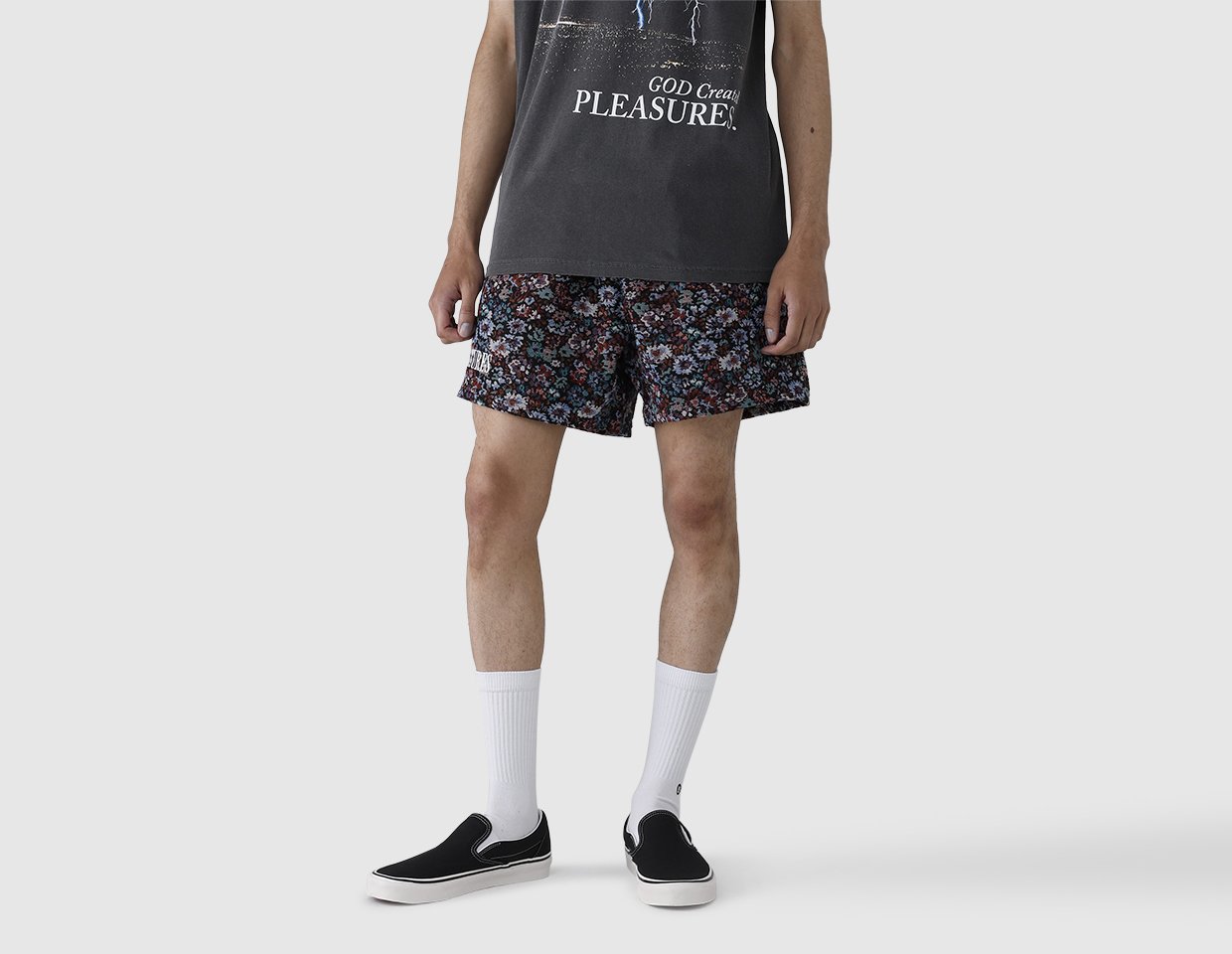 Pleasures Quitter Floral Shorts - Black 