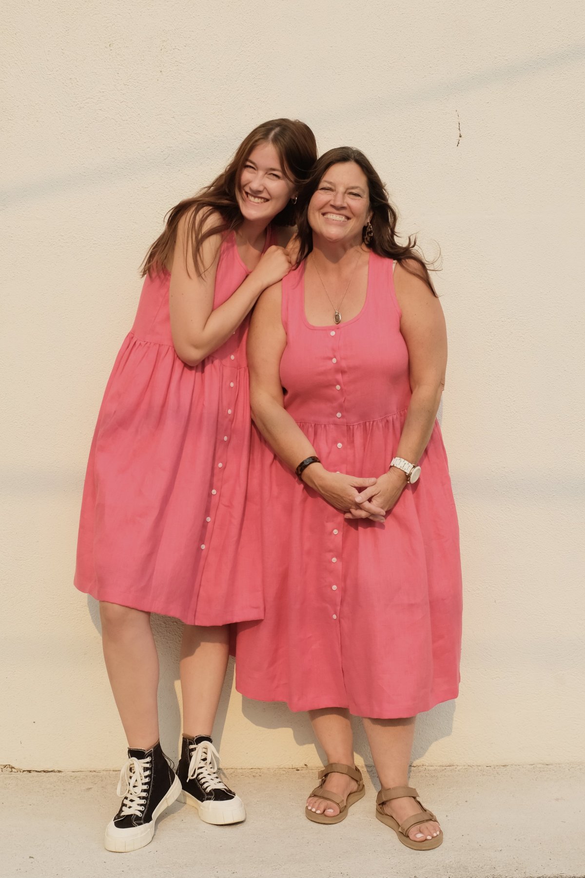 Beaton Linen Gather Dress - Salmonberry | Garmentory Beaton Linen Gather Dress - Salmonberry | Garmentory