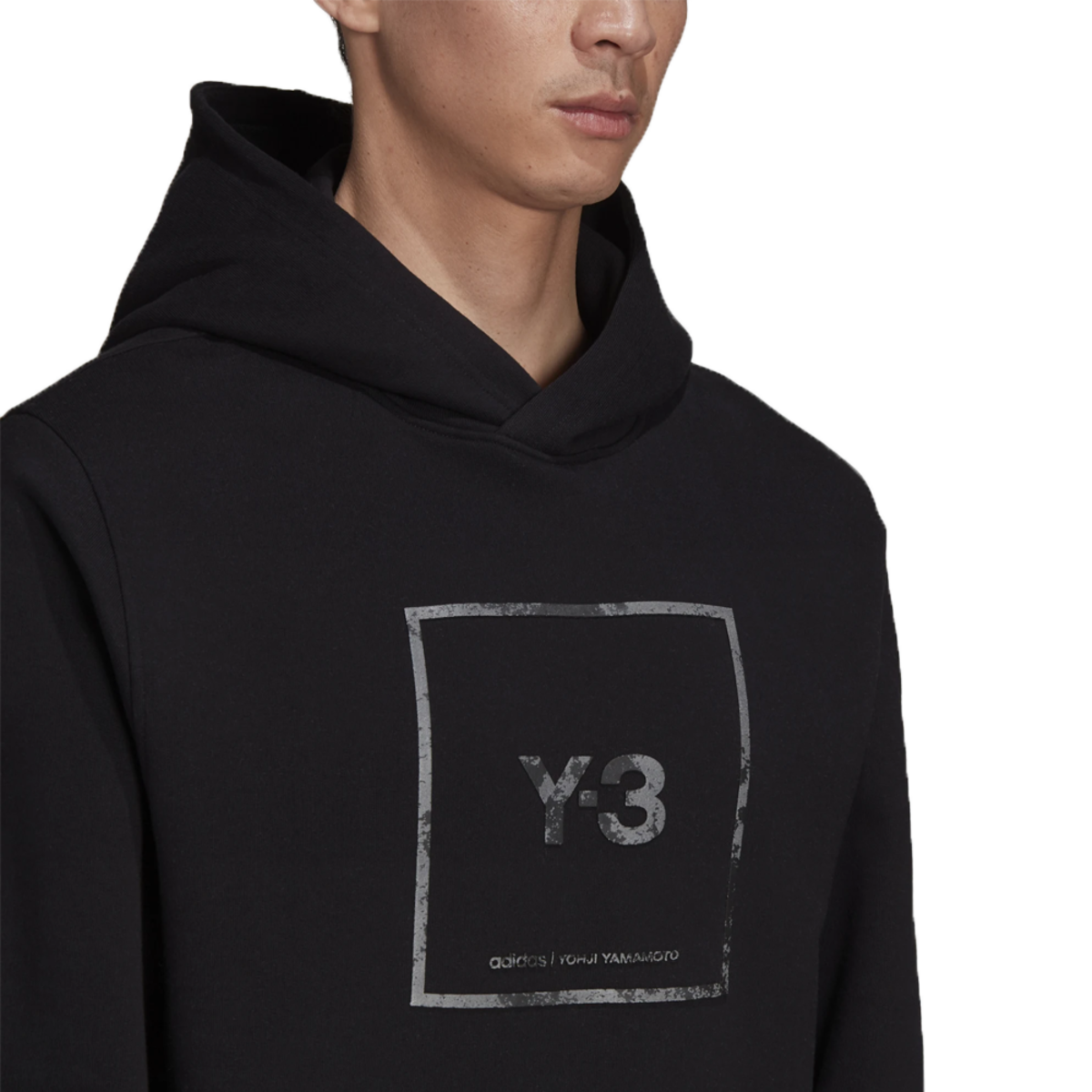 adidas x Y-3 Square Label Graphic Hoodie - Black/Print | Garmentory