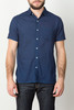 Industry of All Nations Short Sleeve Clean Madras Shirt In Indigo 12 Dip - Thumbnail 1