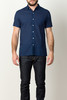 Industry of All Nations Short Sleeve Clean Madras Shirt In Indigo 12 Dip - Thumbnail 2