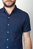 Industry of All Nations Short Sleeve Clean Madras Shirt In Indigo 12 Dip - Thumbnail 3