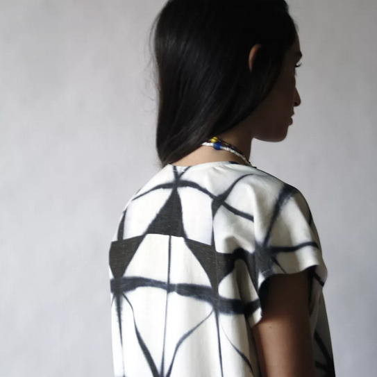 Katrin Reifeiss B+W Lattice Caftan Katrin Reifeiss B+W Lattice Caftan