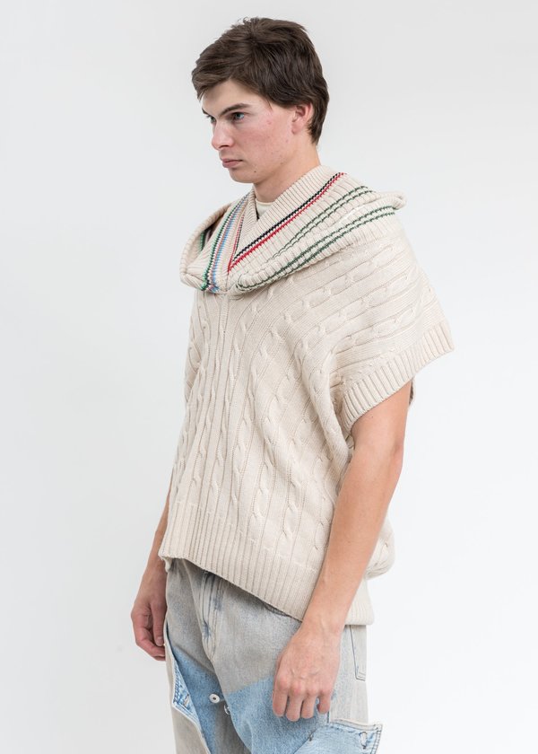 Y/project Triple Collars Cricket Vest - Beige | Garmentory