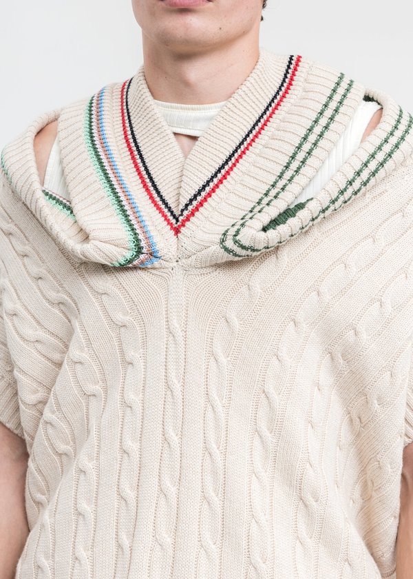 Y/project Triple Collars Cricket Vest - Beige | Garmentory