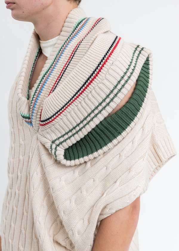 Y/project Triple Collars Cricket Vest - Beige | Garmentory