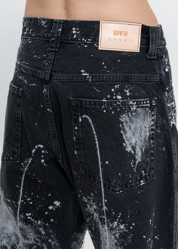 KIDILL × EDWIN Patch Katana Wide Pants - Black/White | Garmentory