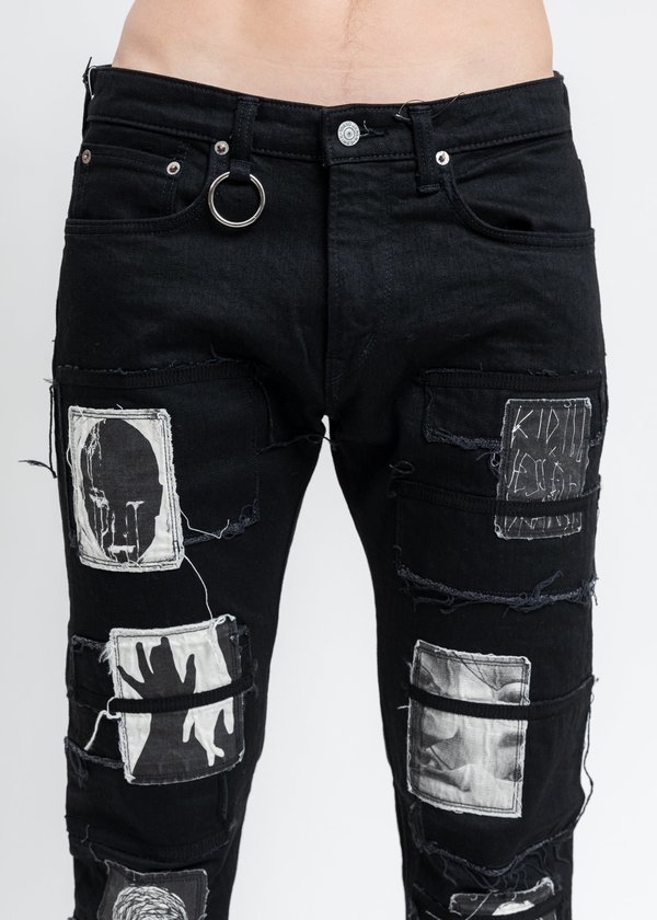 KIDILL × EDWIN Patch Slim Tapered Pants - Black | Garmentory