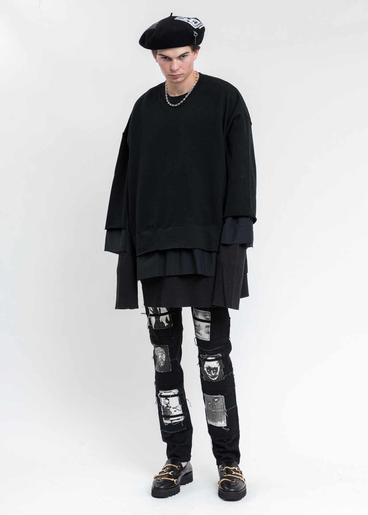 KIDILL × EDWIN Patch Slim Tapered Pants - Black | Garmentory