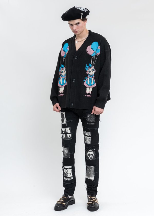 KIDILL×EDWIN Patch Slim Tapered Pants KIDILL × EDWIN Patch Slim Tapered Pants - Black | Garmentory
